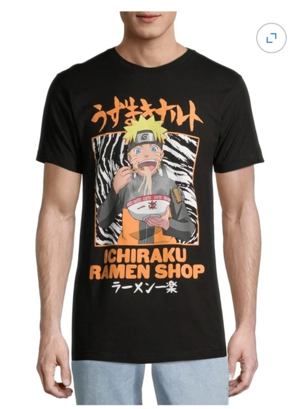 Black Naruto Ichiraku Ramen Shop Graphic Tee